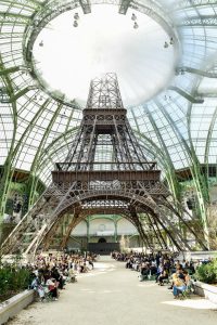 PARIS, FRANCE - JULY 04: A general view of Grand Palais with the Eiffel tower during the Chanel Haute Couture Fall/Winter 2017-2018 show as part of Haute Couture Paris Fashion Week on July 4, 2017 in Paris, France. (Photo by Victor Boyko/Getty Images)