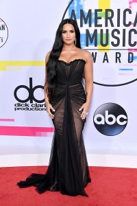 LOS ANGELES, CA - NOVEMBER 19:  Demi Lovato attends the 2017 American Music Awards at Microsoft Theater on November 19, 2017 in Los Angeles, California.  (Photo by Neilson Barnard/Getty Images)