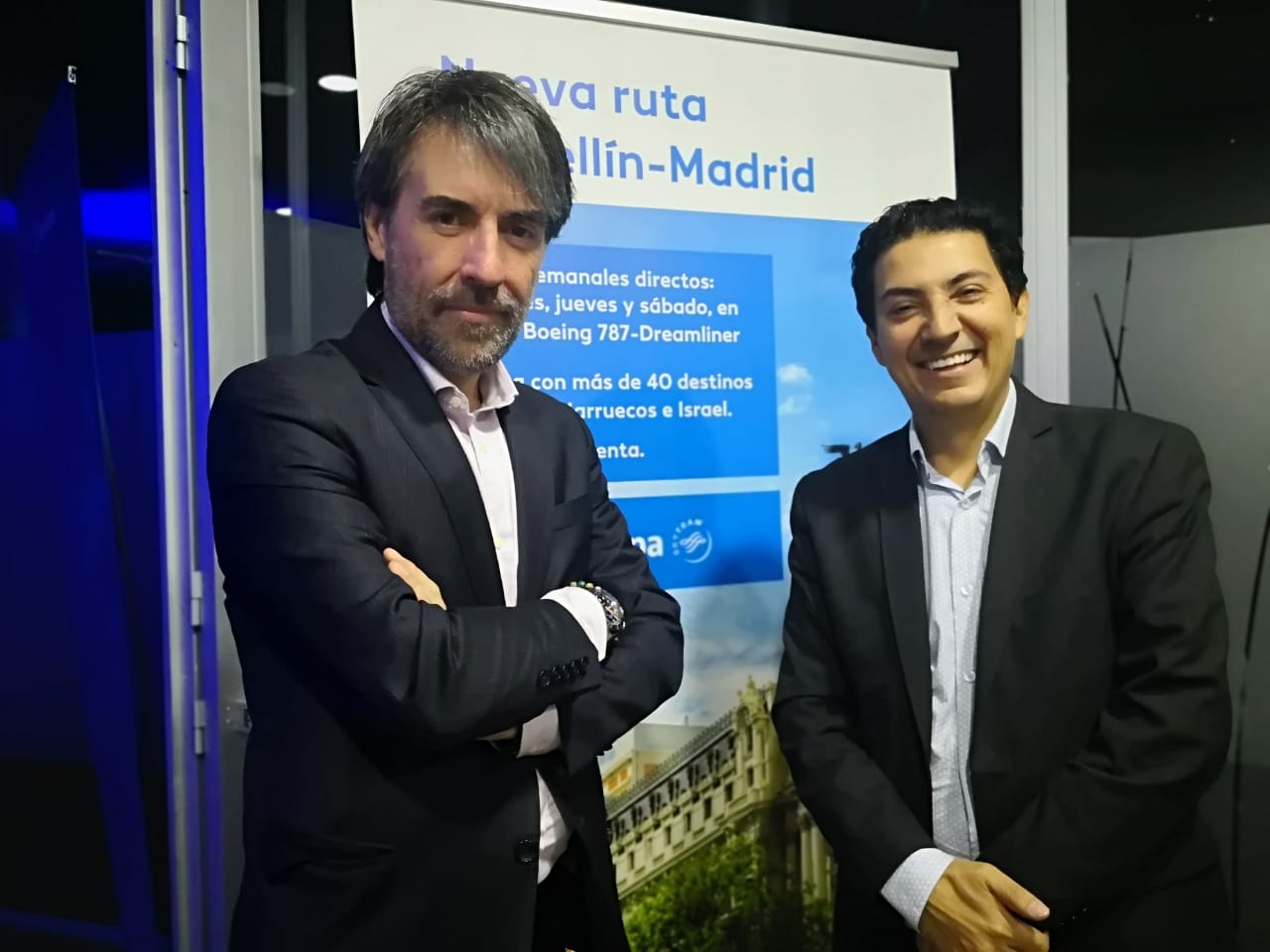 Con Alberto Cladera, gerente de Air Europa en Colombia