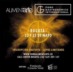 La imagen del Foro Gastronómico Internacional que se llevará a cabo el 22 y 23 de mayo en Bogotá.