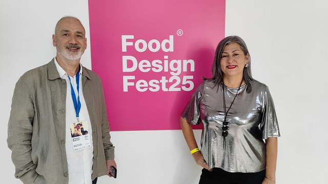 En la imagen, Antonio Barrera, fundador y director del Food Design Fest; a la derecha, Viviana Nariño, Coordinadora del Food Design Fest en Colombia. Fotos: Archivo particular.