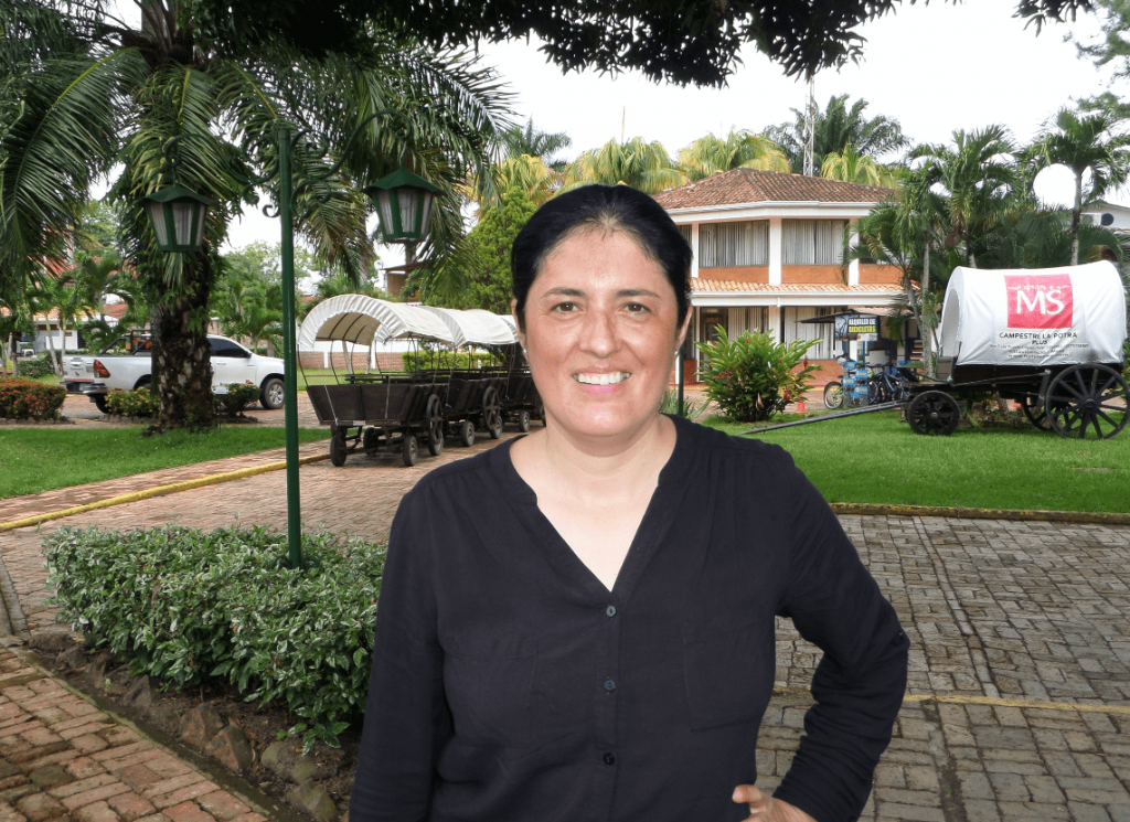 Lyda León Camacho, gerente, Hotel MS Campestre La Potra (Foto Orlando Gómez Camacho).