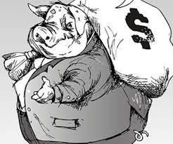 Cerdo, saco de dinero
