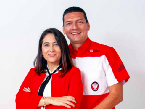 Dairo Rodríguez y su esposa Sandra Patricia Acevedo, fundadores de Coordinar Seguridad.