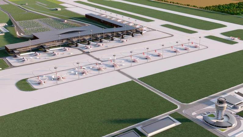 Render del nuevo aeropuerto de Cartagena, ubicado en Bayunca (Foto: ANI)